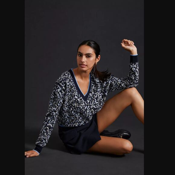 New Scotch & Soda V-Neck Jacquard Sweater in XS - Picture 2 of 6